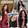 BARSDAR Clip in Hair Extensions for Women - 20 Inch Long Wavy Brown Hair Extensions Clip in - 6PCs Full Head Thick Soft Synthetic Clip in Hairpieces Daily Party Halloween- Dark Brown