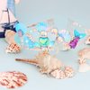 AMCAMI Mermaid Crown Seashell Mermaid Headbands For Women Fish Scale Hair Accessory Little Mermaid Party Decorations Birthday Girl Headband Mermaid Birthday Outfit Mermaid Costume