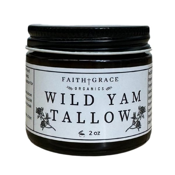 Wild Yam Tallow, Made with Organic ingredients, without beeswax, hand crafted in the USA