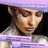 Glitter Makeup Body Glitter Face Paint Face Glitter Concert Face Makeup White Pink Blue 3 Colors Chunky Holographic Body Glitter for Concert Outfits, Clubwear or Cosplay, Costumes…