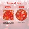 40Pcs Christmas Winter Snowflake Decorations Christmas Paper Plates and Napkins Kit for 20 Guests Red Christmas Snowflake Winter Wonderland Tableware for Winter Holiday Christmas Party Supplies