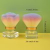Ycyan 2Pcs Nail Dust Brush Set, Crystal Base Nail Art Dust Powder Remover Brushes Soft Kabuki Cleaner Brush for Makeup & French Gel Acrylic Nails