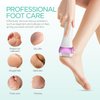 VOYOR Electric Foot Callus Remover Rechargeable Foot File Waterproof Pedicure Tools, Professional Callus Remover for Feet 3 Roller Heads Foot Scrubber Electric Foot Grinder CR300 (Purple)