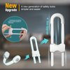 6PCS Cabinet Locks for Babies, Adjustable U-Shaped Child Safety Locks, Multifunctional Cabinet Handle Lock for Drawers for Cabinets, Drawer, Gate, Furniture Doors, Closet with Secure Lock Buttons