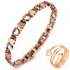 Vicmag Copper Bracelet for Women, Strength Magnetic Copper Bracelets 99.9% Solid Pure Copper Jewelry Valentine's Day Gift for Her (Adjustable Size with Gift Box)