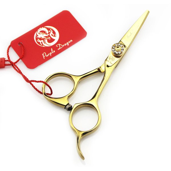 Professional Facial Hair Scissors for for Men Moustache & Beard Trimming Shears, Extremely Sharp 4" Barber Refine Cutting & Styling Scissors (4.0 inch) Gold