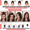 Uaismewow Hair Toppers for Women Real Human Hair Short Hair Toppers for Women with Thinning Hair 100% Remy Human Hair Clip in Dark Brown Real Hair Topper Middle Part Hair Topper for Thin Hair