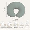 Nursing Pillow Cover,Muslin Cotton,Removable Cover for Breastfeeding Pillows,2-Pack Pillow Covers,Ultra-Soft Baby Nursing Pillow, Fits Newborn Feeding Pillow 22.5IN*18IN (Sage Green & Cream-Coloured)