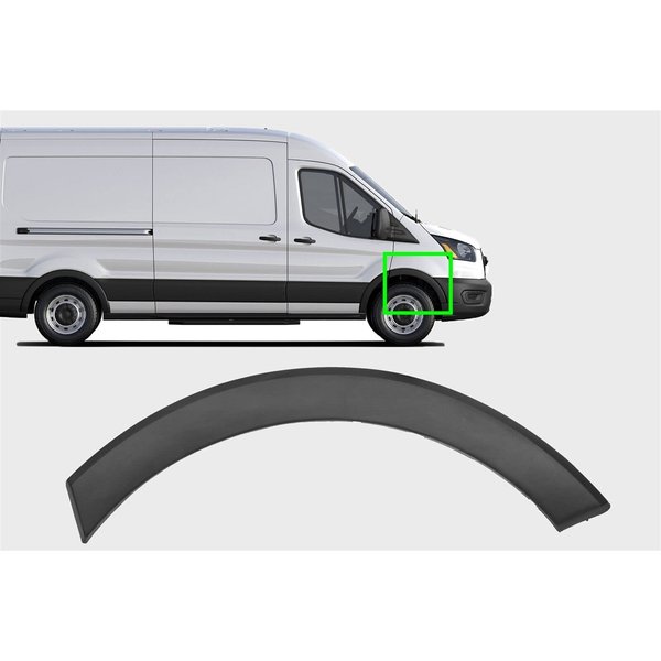 MJD Auto Parts REPLACEMENT FOR FORD TRANSIT 2015-2022 RIGHT PASSENGER SIDE FENDER FLARE MOLDING TRIM 150 250 350