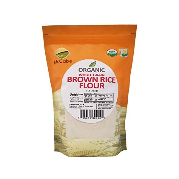 McCabe Organic Brown Rice Flour, 1lb (16 oz), USDA Certified Organic, Product of USA, CCOF Certified(California Certified Organic Farmers)