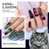 MIZHSE 9D Cat Eye Gel Nail Polish, Magnetic Cat Eye Gel Polish Set, 10ml*6 with 2 Magnets, Classic Colors Chameleon Magic Galaxy Effect Soak off Nail Art - Sparkle Stunning Gel Polish Gift for Women