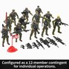 Army Men Action Figures Set, Include 12 Toy Soldiers with Digital Camo and Millitary Weapons-US Army Special Forces Group Toys for Kids Boys, Best Age 4-7 Year Old