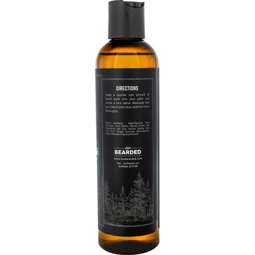 Live Bearded: Beard Wash - Legend - Beard and Face Wash - 8 fl. oz. - Water-Based Formula with All-Natural Ingredients for a Gentle, Deep Cleanse - Made in the USA