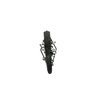 Small black metal flower filigree hair pin alligator clip barrette for fine