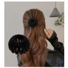 Expandable Ponytail Clip for Hair Bun Accessories for Women Bird Nest Hair Clip Claws Lazy Birds Nest Plate Hairpin Velvet Hair Clips for Women Thick Hair Styling Tools