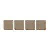 Shepherd Hardware 3949 2-Inch Adhesive, Square, Slide Glide Furniture Sliders, 4-Pack,Beige