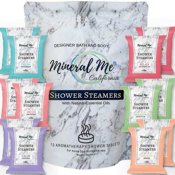 Shower Bombs Aromatherapy - 12pc Shower Steamers Vapor Tablets w/Organic Essential Oils for Vaporizing Steam Spa, Shower Melts, Bath Bombs, Birthday Gifts for Women, Men, Mom, Dad, Wife Easter Gift