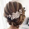 Bridal Crystal Rhinestone Hair Accessories: Pearl Flower Barrettes, Headpieces, and Hair Pins for Women and Girls