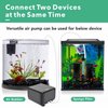 hygger Adjustable 5W Aquarium Air Pump with 2 Ports for 20~180 Gallon Fish Tank 160GPH Aquatic Aerator Oxygen Pump (5W up to 180 Gallon)