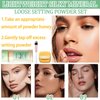 Loose Setting Face Makeup Powder Set,Lightweight Silky Mineral Loose Setting Powder Set with Makeup Brush & Foundation Face Makeup Puffs Set for Women（3PCS）