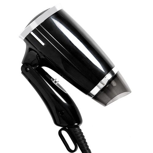 Folding Hair Dryer Compact Blow Dryer Portable Professional Hair Dryer Negative Ionic Low Noise Hair Dryer 3 Heat Settings Lightweight Mini 8x7inch Hair Dryer for Men and Women