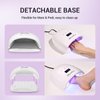 Melodysusie UV Nail Lamp, Plus30T UV Light for Gel Nails True 54W Professional Led Nail Dryer with 3 Timer, Smart Sensor, LCD Display, Detachable Tray Fast Curng Nail Art Tools Manicure Accessories