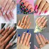 30 Sheets Flower Nail Art Stickers Spring Summer Nail Art Design 3D Self Adhesive Daisy Nail Supplies Elegant Exquisite Flower Nail Decals White Yellow Colorful Flower Nail Stickers for Woman Girls