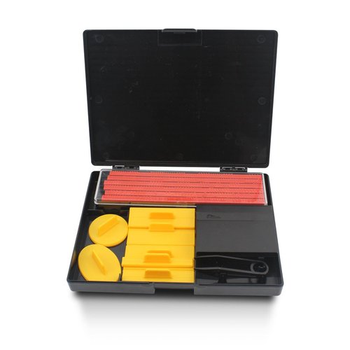 Finex DIY Rubber Stamp Printing Kit - Easy to use D.I.Y. Create Your Own Stamps Set for Business Craft Hobby School Blue Ink Pad Color