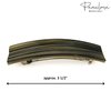 Parcelona Oblong Grey Beige 3 1/2 Inch Strong Grip Celluloid Automatic Hair Clips Sturdy No Slip Ponytail Hair Barrette Clips for Women and Girls, Made in France
