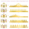 ZYNERY 47 PCS Paper Crown Golden Party Hats with Pieces Gem Stickers Jewels Stickers Rhinestone Numbers Crafts, Crown Party Making Kit and Crystal Stickers Self,DIY Crown Supplies for Kids Adults