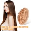 Bamboo Hair Brush No Handle Design Mini Hair Brush Hair Massager Scalp Bamboo Comb Bamboo Brush for Hair Growth