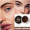 Eyebrow Pomade Brow Gel Pomade,Long Lasting Waterproof and Enhancers Eyebrow Soft Smooth,Eyebrow Makeup Gel with Eyebrow Brush for Girls and Women-Dark Brown