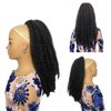 VAVANGA Marley Hair Ponytail Drawstring 18-inch Synthetic Braiding Hair Afro Kinky Ponytail for Black Women Quick Wrap Pony Jamaican Marley Twist Braid Drawstring Ponytail Hair Extensions(#1B, 18inch)