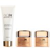 GLO24K 24k Gold Moisturizing Day Cream, Peeling Gel, Exfoliating Facial Cleanser Complete Set