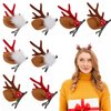 Beaupretty 4 Pairs Christmas Hair Clips Christmas Antler Hair Clips Deer Antler Hair Clips Deer Horn Barrettes Christmas Hair Accessories for Women and Girls