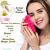 Makeup Remover Cloth Clean Towel, Reusable Facial Cleansing Towel - Chemical Free, Remove Makeup Instantly with Just Water - Money-back Satisfaction Guaranty (1 Blue)