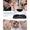WEVILI 208W UV LED Nail Lamp, Faster Nail Dryer Gel Polish Light for Hands & Feet, Professional UV Nail Light with 4 Timers & Auto Sensor, Portable Handle Curing UV Light for Nails Gel Lamp Machine
