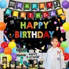 JOYMEMO Science Birthday Party Decorations Boy Girl - Science Themed Birthday Party Kit Happy Birthday Science Backdrop Banner Cake Toppers Chemistry Party Supplies Science Party Favors