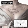 INKARTLINK Temporary Tattoos, Semi Permanent Tattoos Adult Art Designs Waterproof Temporary Tattoos Party Favors Tattoo Stickers Realistic, No Adhesive, Lasts 1-2 Weeks Black (Henna 1)