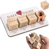 Date Night Dice - Creative After Dark Edition, 5 Wooden Board Game for Couple Date Night,Funny Date Wooden Decision Date Night Dice,Valentine's Day Anniversary Couple Games Gifts (Wood Color)