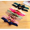 6 PCS Women Lady Satin Ribbon Bow Hair Rope Head Wrap Headbands Elastics Hair Tie Ponytail Holders Hair Accessories Headdress