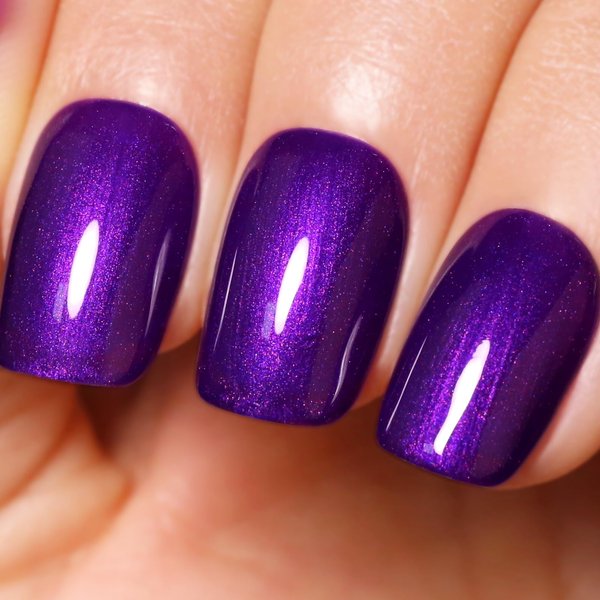 Ozzeal Pearl Gel Nail Polish,Deep Purple Glitter Gel Nail Polish Sparkle Shimmer Gel Glitter Nail Polish Fall Winter Soak off LED UV Gel Nail Polish for Art DIY Manicure 15ML