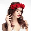 DreamLily Rose Flower Crown Wedding Festival Headband Hair Garland Wedding Headpiece (1-Red)