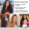 13x4 Water Wave Lace Front Wigs Human Hair 180% Density HD Transparent Lace Pre Plucked Wet and Wavy Lace Front Wig Glueless Wig Brazilian Deep Wave Wig Human Hair for Black Women 30 inch