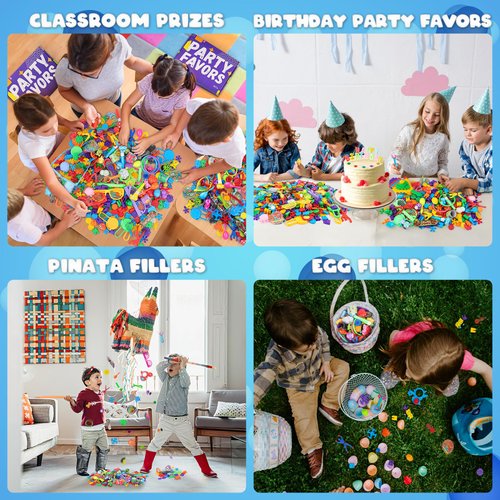 Amy&Benton 400pcs Carnival Prizes Kids Party Favor Toys Kids Birthday Toddler Party Favors Small Toys for Kids Prizes for Classroom