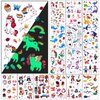 Temporary Tattoo Kids 310 Pieces Glow In The Dark Tattoos for Kids, Waterproof Last Long Glitter Tattoos Stickers, Cute Luminous Fake Tattoos for Kids Party Favors Birthday Gifts Goodie Bag Stuffers