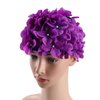 WINOMO Swim Cap Floral Petal Stylish Swimming Hat Bathing Caps for Women (Purple)