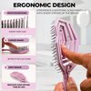 Detangling Brush - Organic Detangler Hair Brush For Women, Men & Kids, With Ultra-soft Bristles, Glides Smoothly Without Breakage. Vented Flex Dry and wet brush For Thick, Fine, Natural & Curly Hair