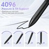 TiMOVO Magnetic EMR Pen Compatible with Remarkable 2, Digital Stylus with Eraser for Remarkable, 4096 Pressure Sensitivity, Palm Rejection, Tilt with 3 Pen Tips, Black