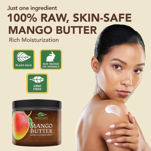 Mango Butter Raw Unrefined | Pure Ingredients | Body Moisturizer | Hydrate, Nourish & Soften Your Skin | Restore & Repair | Body Butter for Women & Men, All Skin Types 16 oz